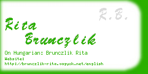 rita brunczlik business card